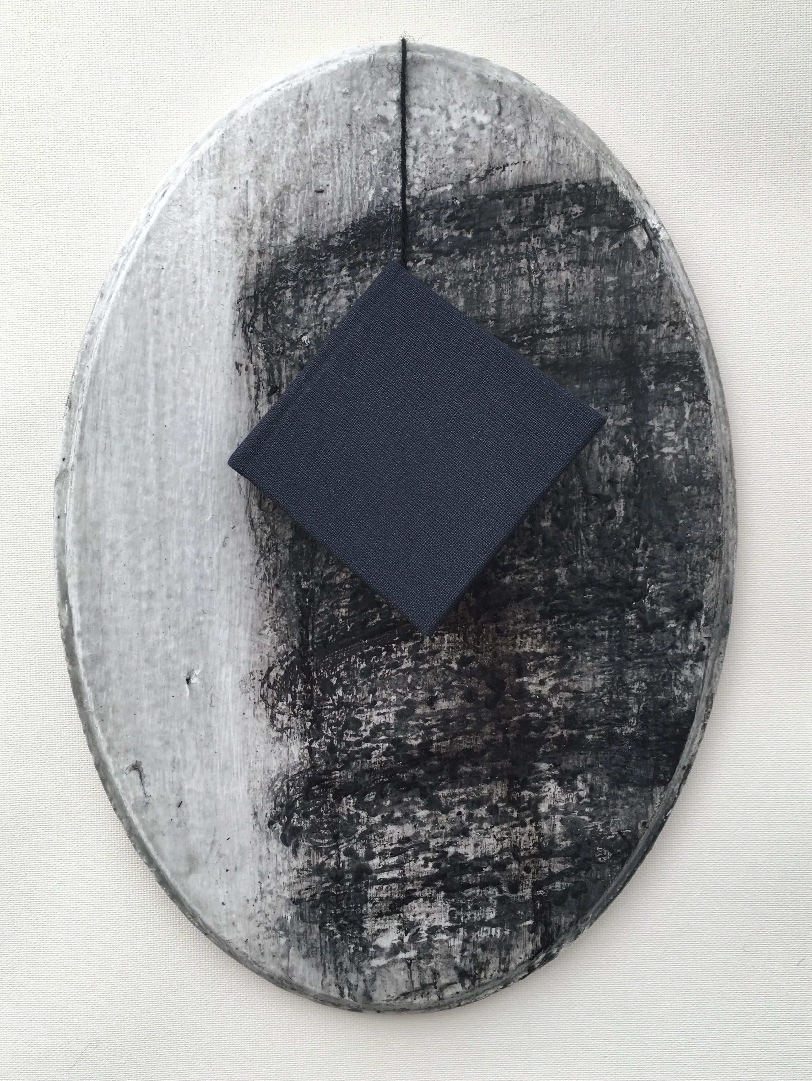 Black frame with artist book, collagraph and hand paint on wood(frame), 18.3 x 13 cm, 2019